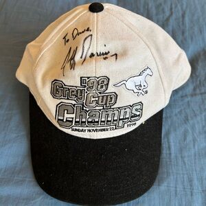 Vintage 90s Starter 1998 Grey Cup Champs Signed Hat CFL Football Cap Adjustable